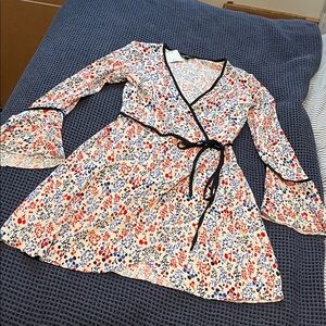 Topshop Floral Wrap Dress